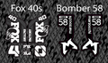 Fox 40/Bomber 58 Fork Guard Decals